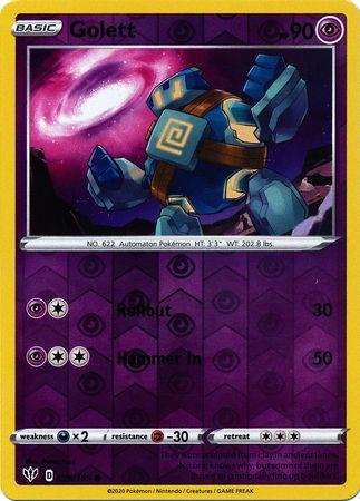 (076/189) Golett Common Reverse Holo - Darkness Ablaze - Card Croc