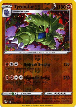 (088/189) Tyranitar Holo Rare Reverse Holo - Darkness Ablaze - Card Croc