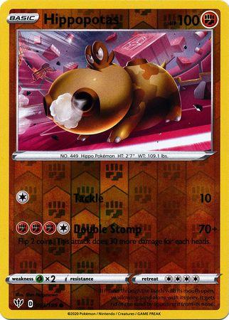 (09)3/189) Hippopotas Common Reverse Holo - Darkness Ablaze - Card Croc