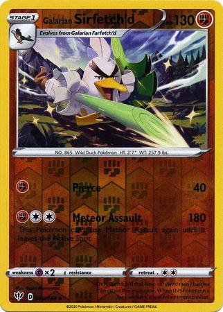 (09)8/189) Galarian Sirfetch'd Rare Reverse Holo - Darkness Ablaze - Card Croc