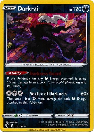 (105/189) Darkrai Holo Rare Reverse Holo - Darkness Ablaze - Card Croc