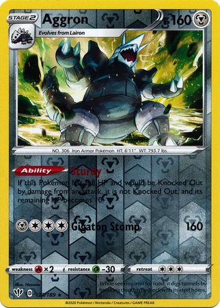 (123/189) Aggron Holo Rare Reverse Holo - Darkness Ablaze - Card Croc