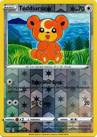 (138/189) Teddiursa Common Reverse Holo - Darkness Ablaze - Card Croc