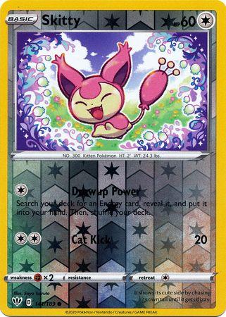 (141/189) Skitty Common Reverse Holo - Darkness Ablaze - Card Croc