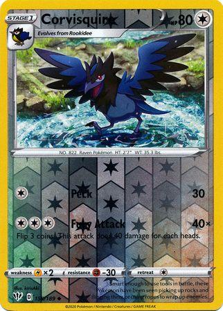 (155/189) Corvisquire Uncommon Reverse Holo - Darkness Ablaze - Card Croc