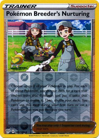 (166/189) Pokémon Breeder's Nurturing Trainer Uncommon Reverse Holo - Darkness Ablaze - Card Croc