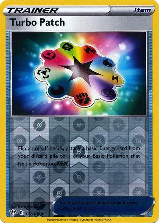 (172/189) Turbo Patch Trainer Uncommon Reverse Holo - Darkness Ablaze - Card Croc