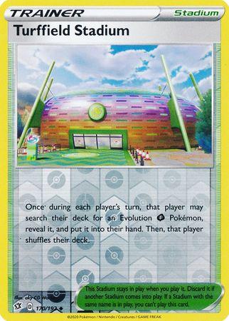 (170/192) Turffield Stadium Trainer Uncommon Reverse Holo - Rebel Clash - Card Croc