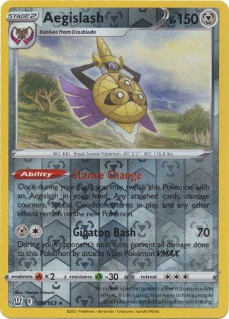 (107/163) Aegislash Rare Holo Reverse Holo - Battle Styles - Card Croc