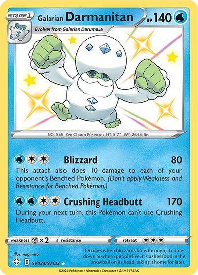 (024/122) Galarian Darmanitan - Shining Fates Holo - Card Croc