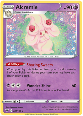 (081/185) Alcremie Rare - Vivid Voltage - Card Croc