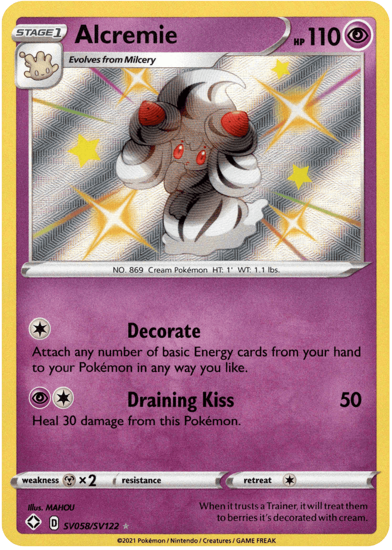 (058/122) Alcremie - Shining Fates Holo - Card Croc