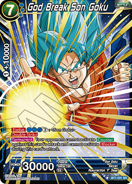 BT1-031 - God Break Son Goku *Shatter foil*