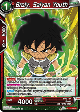 BT11-018 - Broly, Saiyan Youth