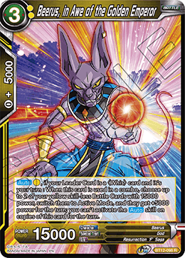 BT12-098 - Beerus, in Awe of the Golden Emperor