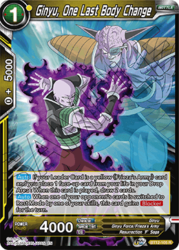 BT12-105 - Ginyu, One Last Body Change