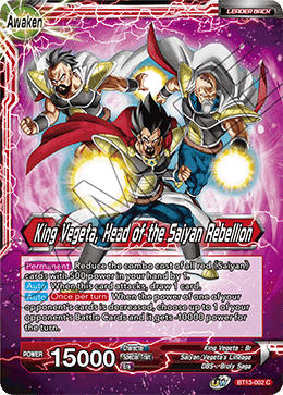 BT13-002	- King Vegeta // King Vegeta, Head of the Saiyan Rebellion