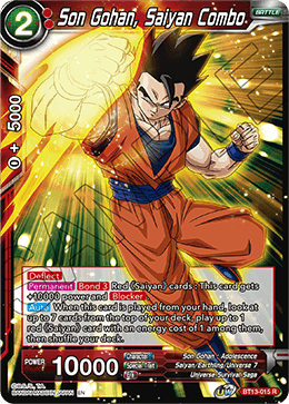 BT13-015	- Son Gohan, Saiyan Combo