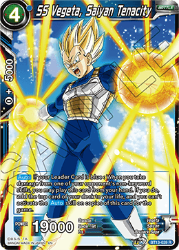 BT13-039	- SS Vegeta, Saiyan Tenacity