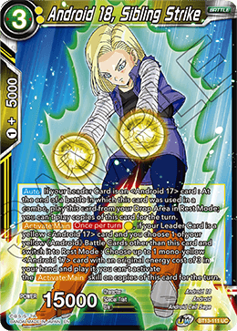 BT13-111	- Android 18, Sibling Strike