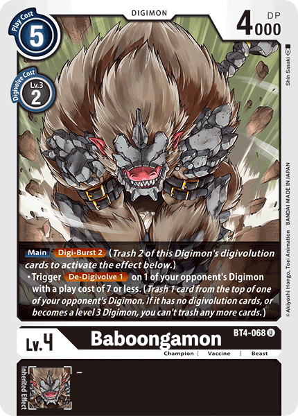 (BT04-068) - Baboongamon