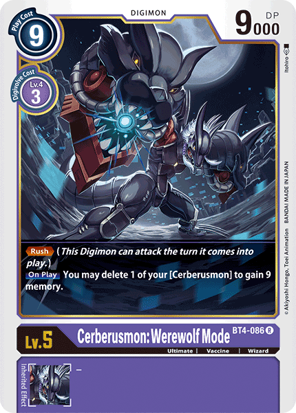 (BT04-086) - Cerberusmon: Werewolf Mode