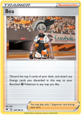 (147/185) Bea Trainer Uncommon - Vivid Voltage - Card Croc