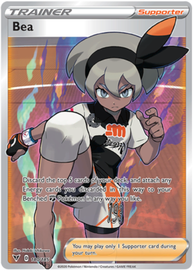 (180/185) Bea Full Art Trainer Ultra Rare - Vivid Voltage - Card Croc