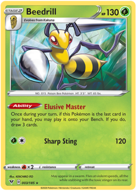 (003/185) Beedrill Rare - Vivid Voltage - Card Croc