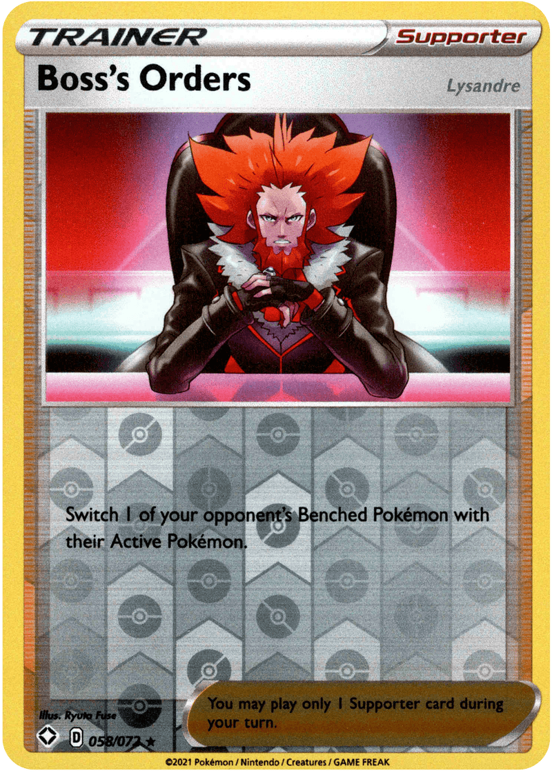 (058/072) Bosss Orders - Shining Fates Reverse Holo - Card Croc