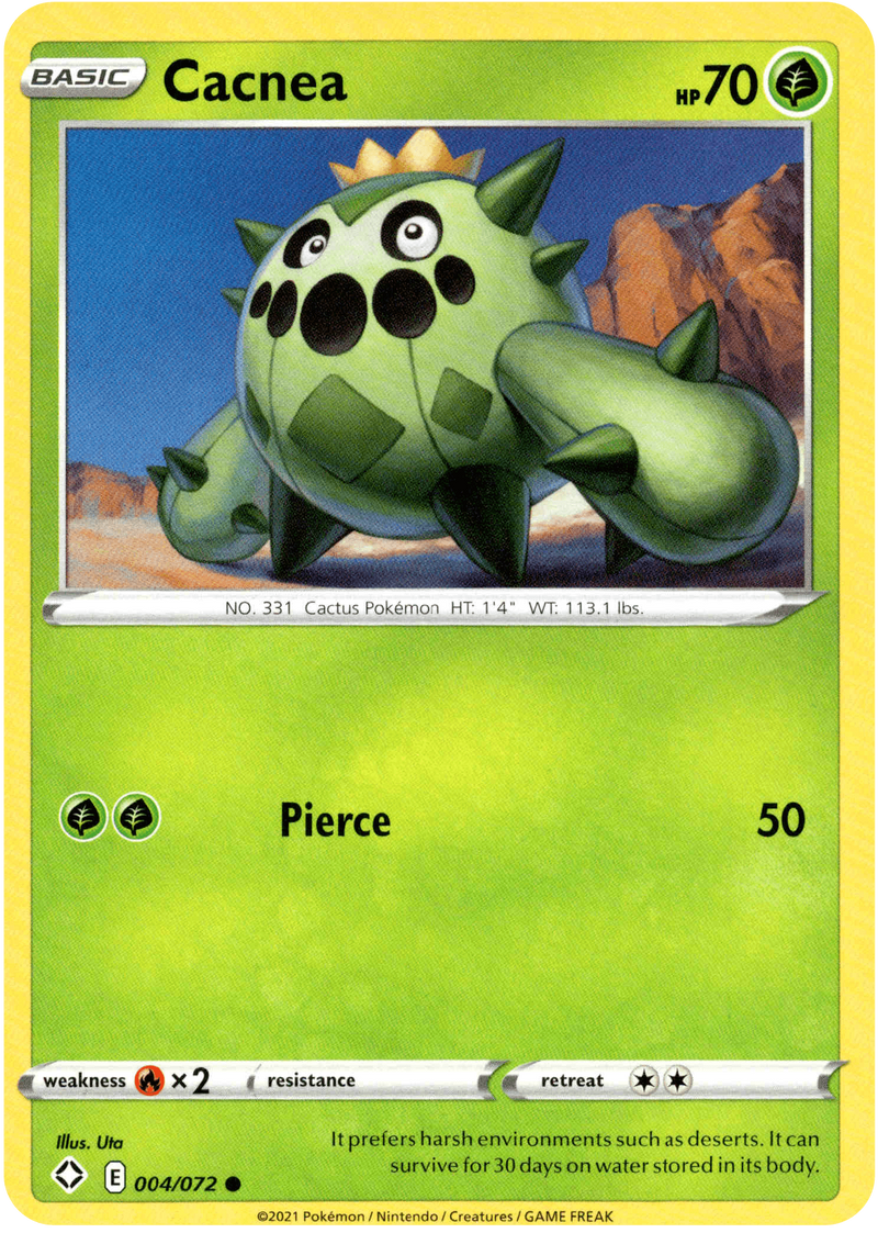 (004/072) Cacnea - Shining Fates - Card Croc