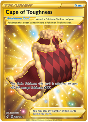 (200/185) Cape of Toughness Gold Trainer Secret Rare - Vivid Voltage - Card Croc