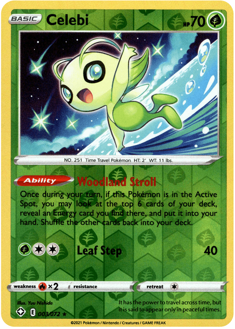 (003/072) Celebi - Shining Fates Reverse Holo - Card Croc