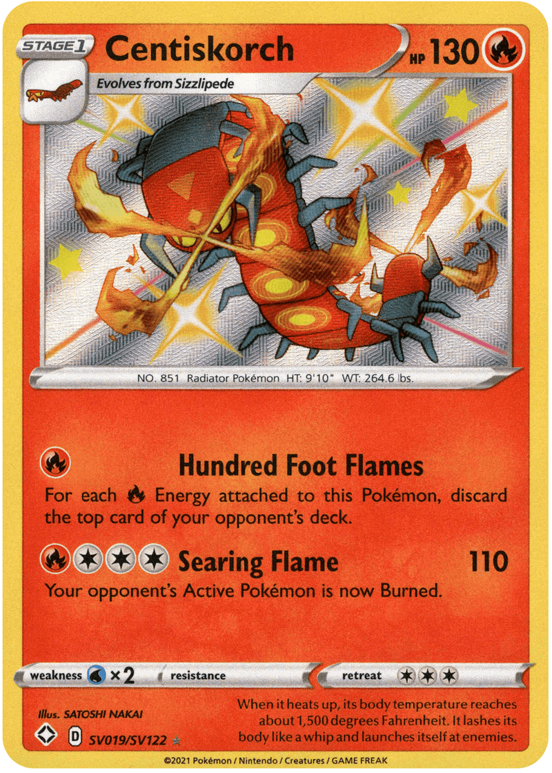 (019/122) Centiskorch - Shining Fates Holo - Card Croc