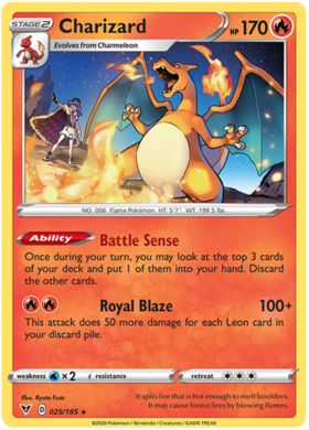 (025/185) Charizard Rare - Vivid Voltage - Card Croc