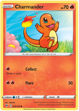 (023/185) Charmander Common - Vivid Voltage - Card Croc