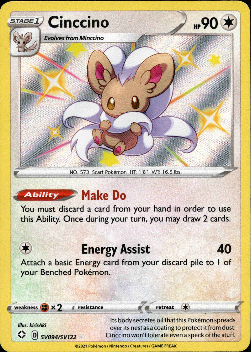 (094/122) Cinccino - Shining Fates Holo - Card Croc