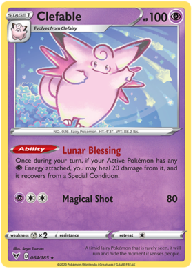 (064/185) Clefable Rare - Vivid Voltage - Card Croc