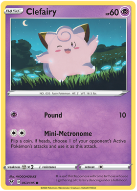 (063/185) Clefairy Common - Vivid Voltage - Card Croc