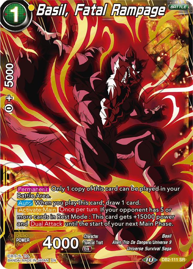 DB2-111 - Basil, Fatal Rampage (Reprint)