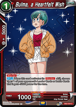 DB3-004 - Bulma, a Heartfelt Wish