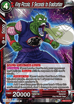 DB3-014 - King Piccolo, 5 Seconds to Eradication