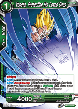 DB3-059 - Vegeta, Protecting His Loved Ones