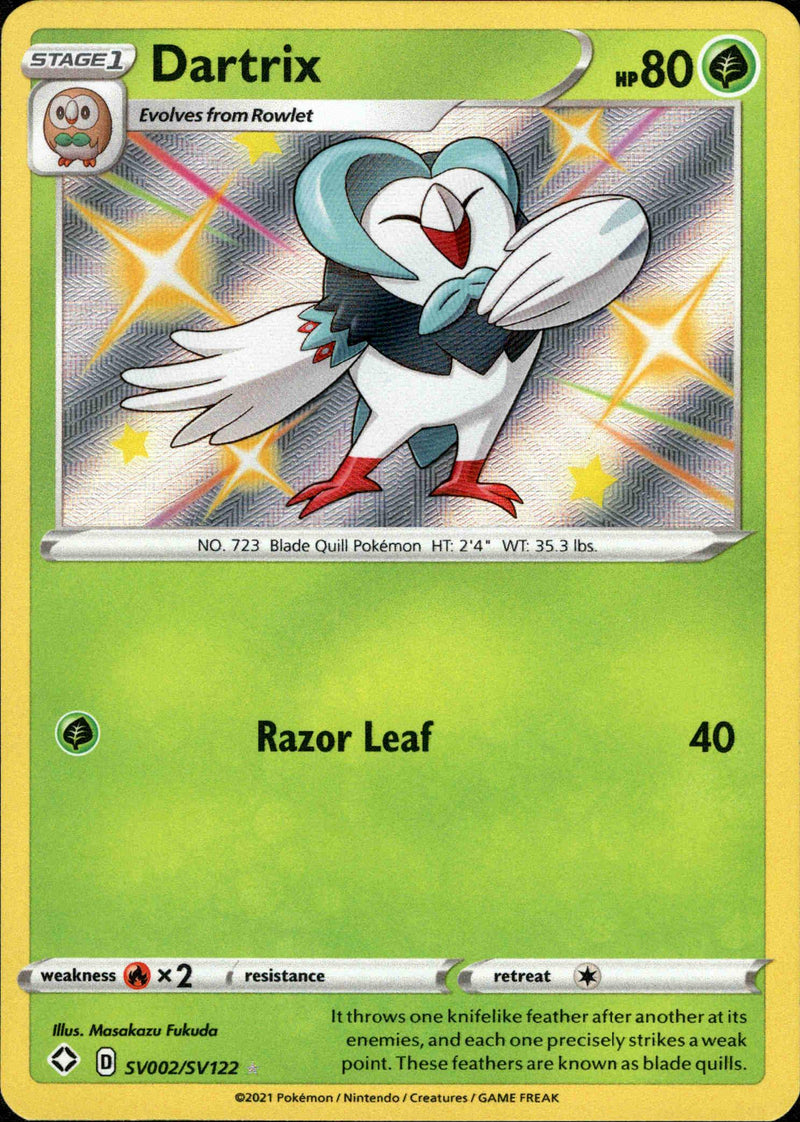 (002/122) Dartrix - Shining Fates Holo - Card Croc