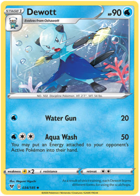 (034/185) Dewott Uncommon - Vivid Voltage - Card Croc