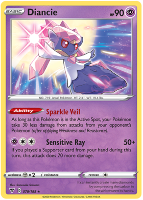 (079/185) Diancie Holo Rare - Vivid Voltage - Card Croc