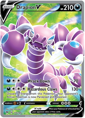 (175/185) Drapion V Full Art Ultra Rare - Vivid Voltage - Card Croc