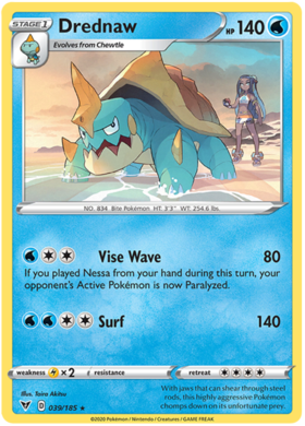 (039/185) Drednaw Rare - Vivid Voltage - Card Croc