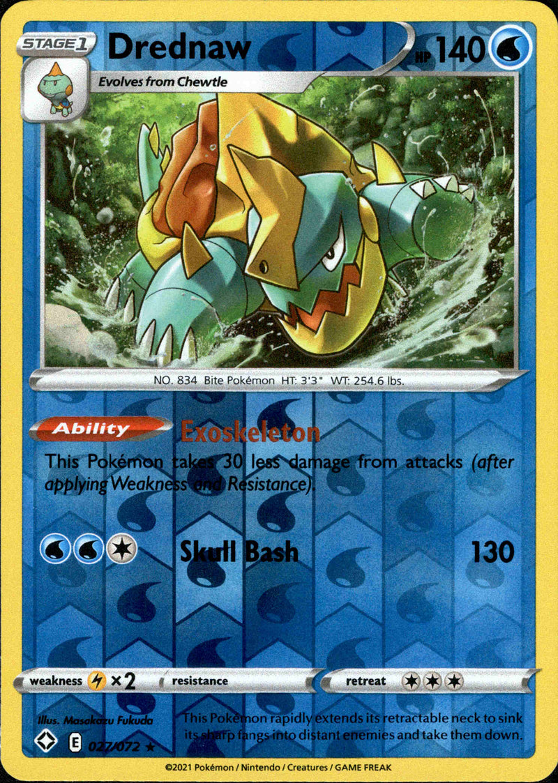 (027/072) Drednaw - Shining Fates Reverse Holo - Card Croc