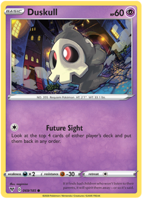 (069/185) Duskull Common - Vivid Voltage - Card Croc